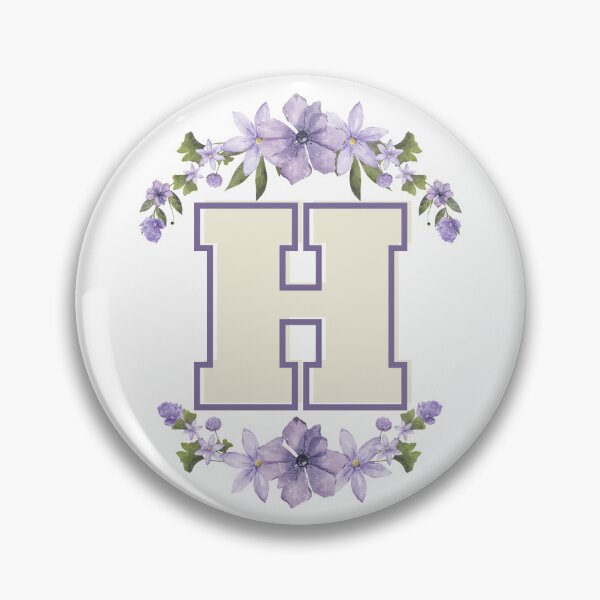 Item preview, Letter H Monogram with Flowers – Elegant Floral Initial Design designed and sold by OmikronStore.