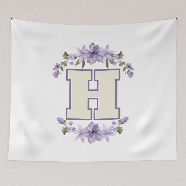 Item preview, Letter H Monogram with Flowers – Elegant Floral Initial Design designed and sold by OmikronStore.