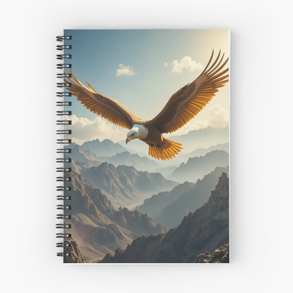 Item preview, Golden Eagle Ascension – Majestic Mountain Flight in Radiant Sunlight designed and sold by PixPixari.