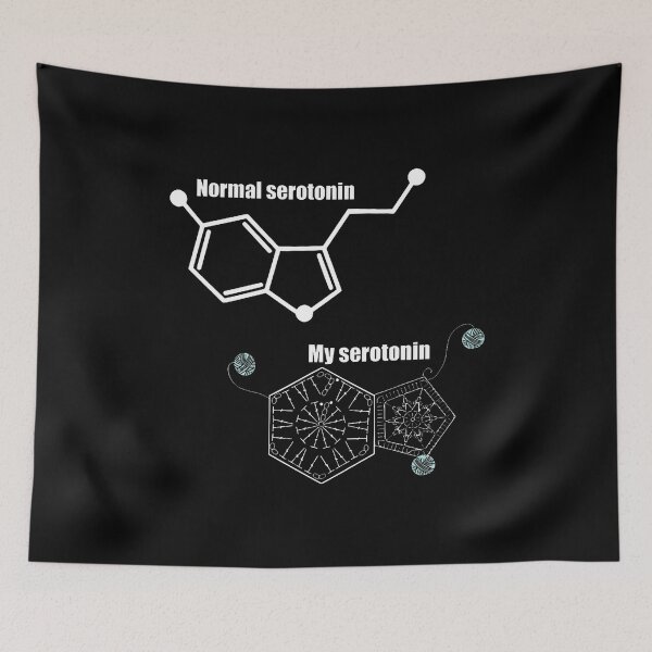 Item preview, Serotonin Molecule Knitter Knitting Mom Funny Crochet Lover designed and sold by reeneregen.
