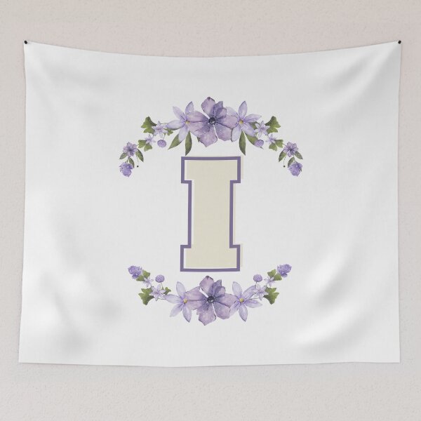 Item preview, Letter I Monogram with Flowers – Elegant Floral Initial Design designed and sold by OmikronStore.