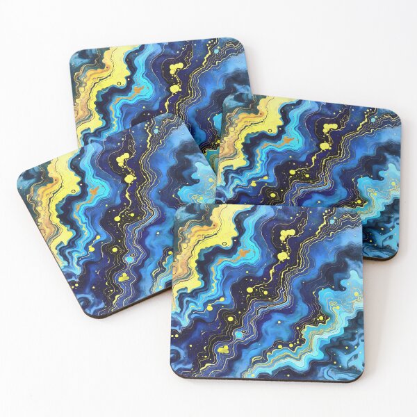 Item preview, Vibrant Swirls of Blue and Gold 7 designed and sold by taiche.