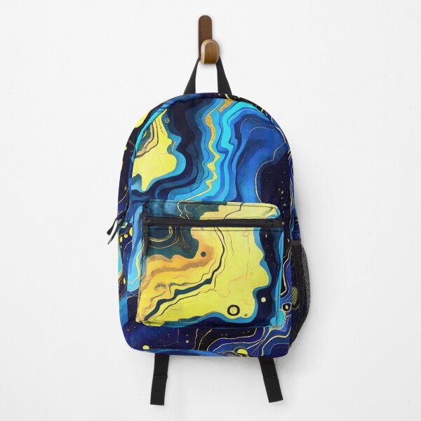 Item preview, Vibrant Swirls of Blue and Gold 7 designed and sold by taiche.