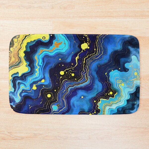 Item preview, Vibrant Swirls of Blue and Gold 7 designed and sold by taiche.