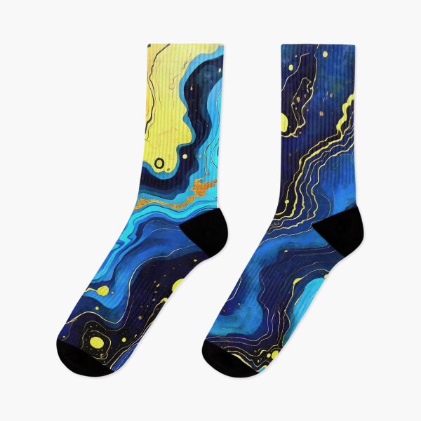 Item preview, Vibrant Swirls of Blue and Gold 7 designed and sold by taiche.