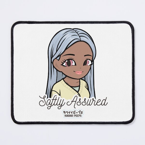Item preview, Pastel Power Crew Softly Assured – Pastel Kawaii Self Care Quote Design designed and sold by P-L-Sardines.