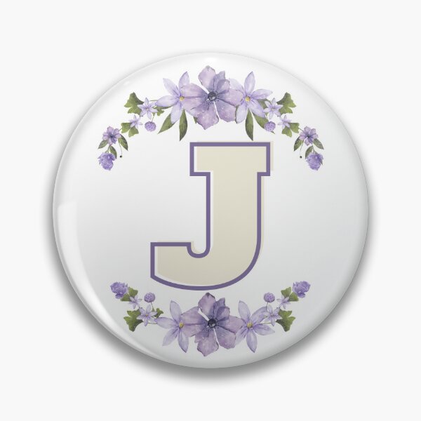 Item preview, Letter J Monogram with Flowers – Elegant Floral Initial Design designed and sold by OmikronStore.