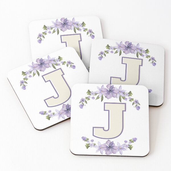 Item preview, Letter J Monogram with Flowers – Elegant Floral Initial Design designed and sold by OmikronStore.