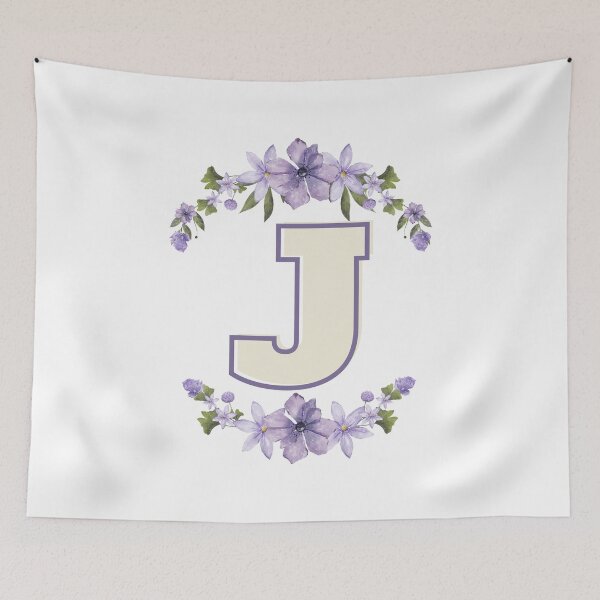 Item preview, Letter J Monogram with Flowers – Elegant Floral Initial Design designed and sold by OmikronStore.