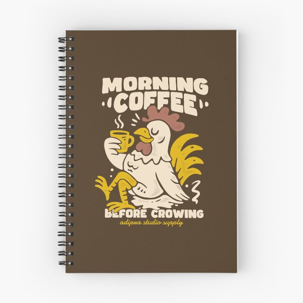 Item preview, Morning Coffee Before Crowing Funny Rooster Vintage Cartoon Design designed and sold by adipra.