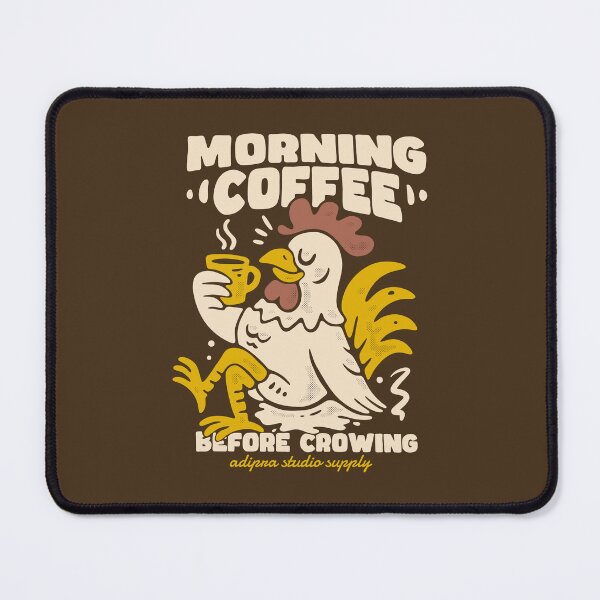 Item preview, Morning Coffee Before Crowing Funny Rooster Vintage Cartoon Design designed and sold by adipra.