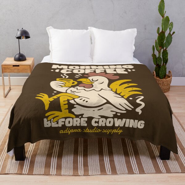 Item preview, Morning Coffee Before Crowing Funny Rooster Vintage Cartoon Design designed and sold by adipra.