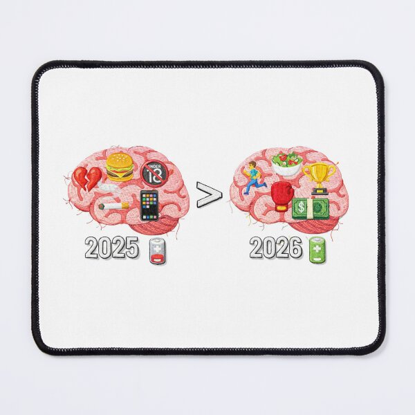 Item preview, 2025 vs 2026 Mindset – Embroidered Self Improvement Motivation Sticker designed and sold by Gurjeetpixelart.
