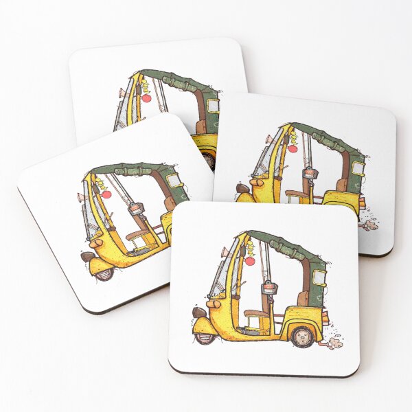 Item preview, Embroidered Tuk Tuk Sticker – Handcrafted Auto Rickshaw Patch Style Art designed and sold by Gurjeetpixelart.