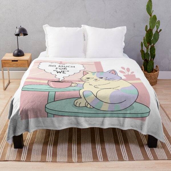 Item preview, Funny Sarcastic Cat Drinking Coffee Alone – Valentine Cartoon Illustration designed and sold by Fandom Universe.