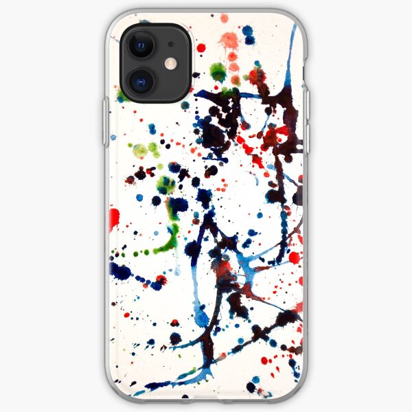 Abstract Watercolor à la Jackson Pollock iPhone Soft Case