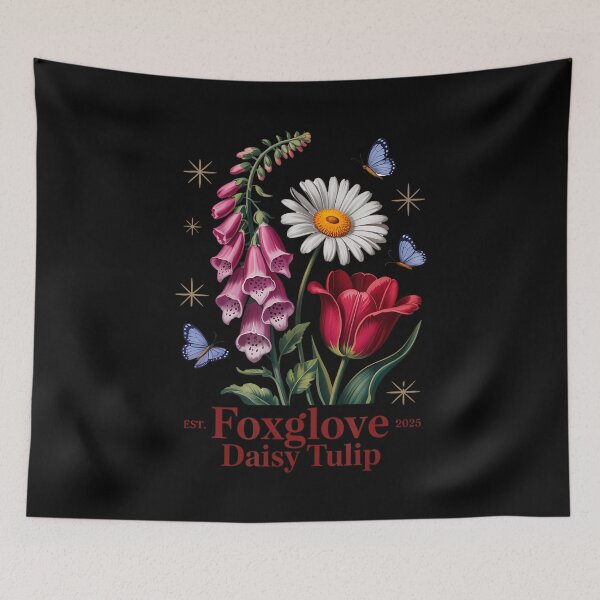 Item preview, Foxglove Daisy Tulip Garden Bloom Art designed and sold by godzillabro.