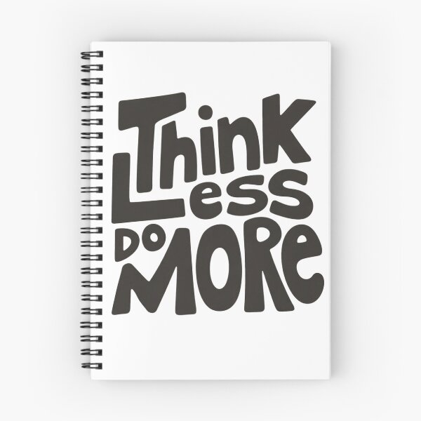 Item preview, Think Less, Do More – Minimal Motivation Typography designed and sold by Hilal-Studio.