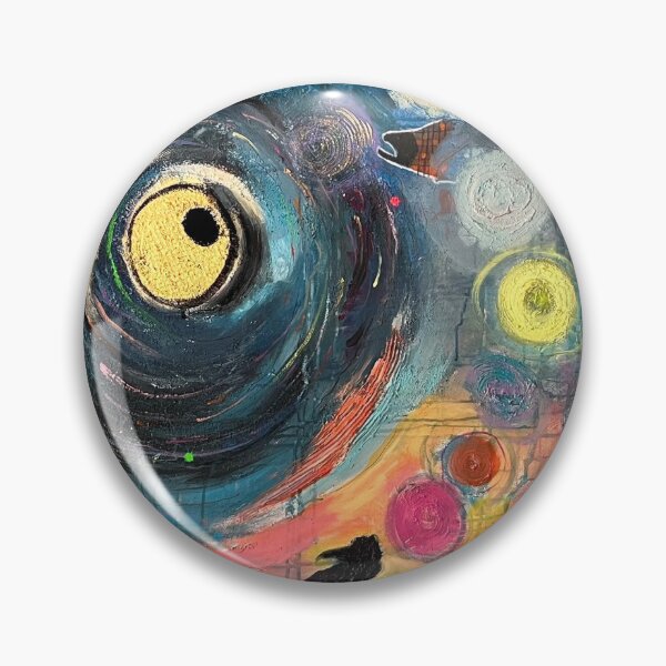 Item preview, Abstract Swirling Cosmos with a Raven and Salmon Swimming designed and sold by Cabin Fever in Alaska.