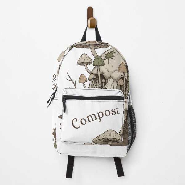 Item preview, Compost Your Ego - Vintage Mushroom Skull Aesthetic Cottagecore Sticker designed and sold by Skill_&_Stone.