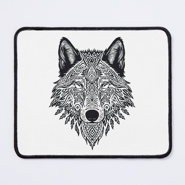 Item preview, Slavic Spirit Wolf - Folk Embroidery Style - Minimalist Animal Art designed and sold by YvkafromPoland.