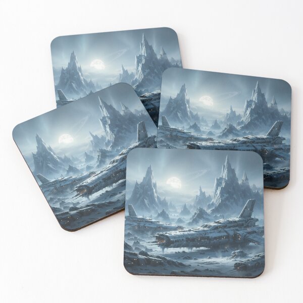 Item preview, The Glacial Graveyard: Fallen Giant on a Frozen World designed and sold by KYOFRAME.