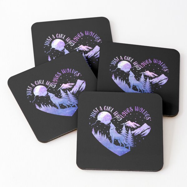 Item preview, Cute Just A Girl Who Loves Wolves Wolf Lover Women And Girls designed and sold by godzillabro.