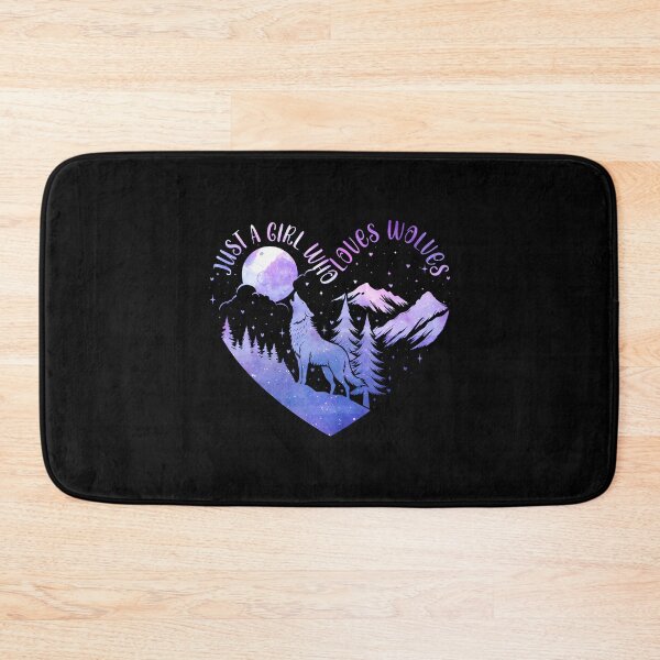 Item preview, Cute Just A Girl Who Loves Wolves Wolf Lover Women And Girls designed and sold by godzillabro.