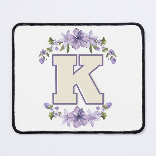 Item preview, Letter K Monogram with Flowers – Elegant Floral Initial Design designed and sold by OmikronStore.