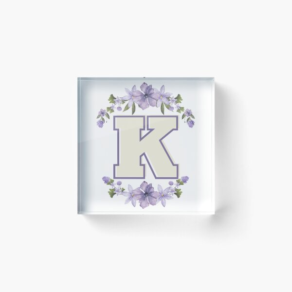 Item preview, Letter K Monogram with Flowers – Elegant Floral Initial Design designed and sold by OmikronStore.