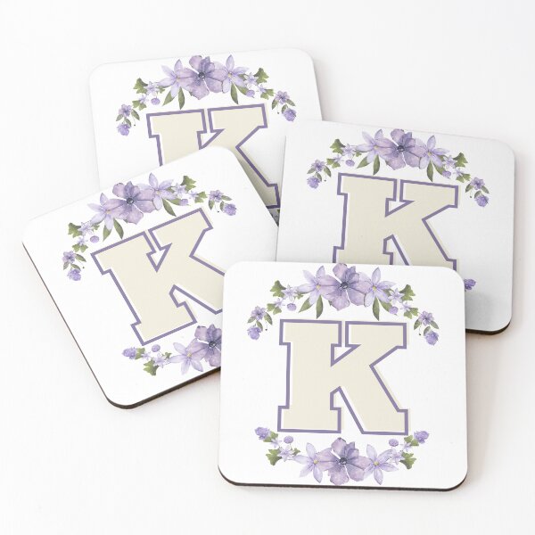 Item preview, Letter K Monogram with Flowers – Elegant Floral Initial Design designed and sold by OmikronStore.