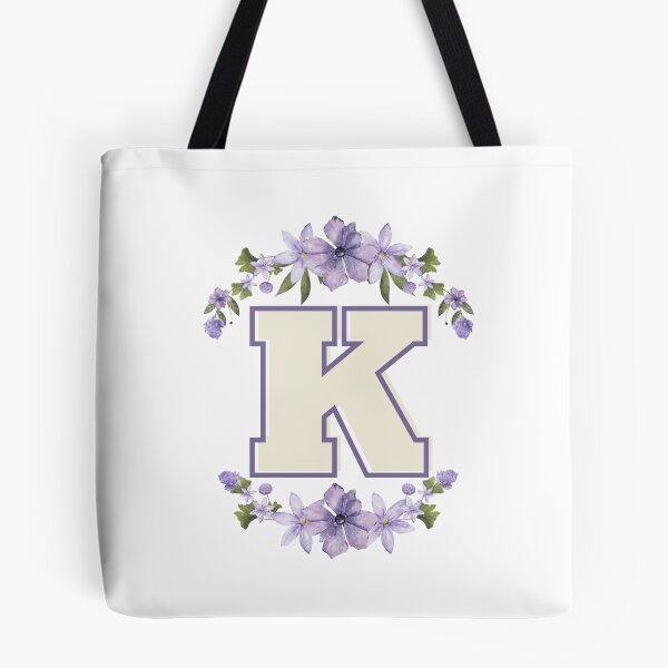 Item preview, Letter K Monogram with Flowers – Elegant Floral Initial Design designed and sold by OmikronStore.