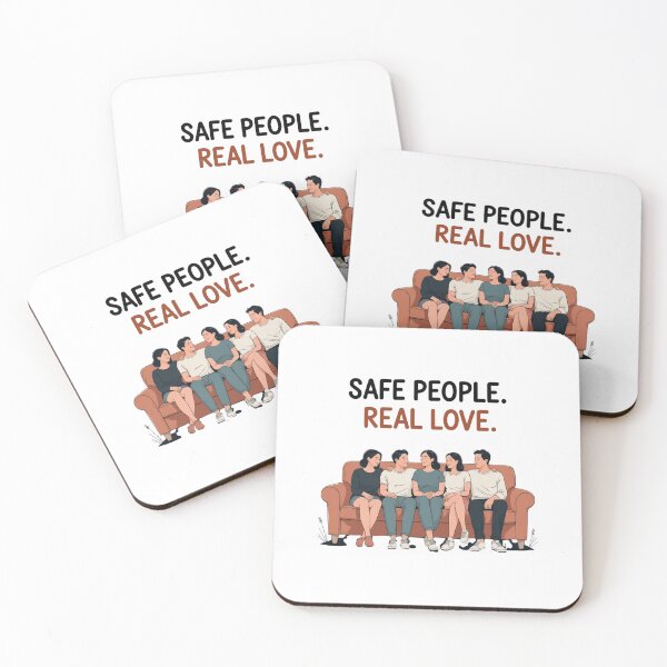 Item preview, Safe People, Real Love family love designed and sold by SloganSauce.