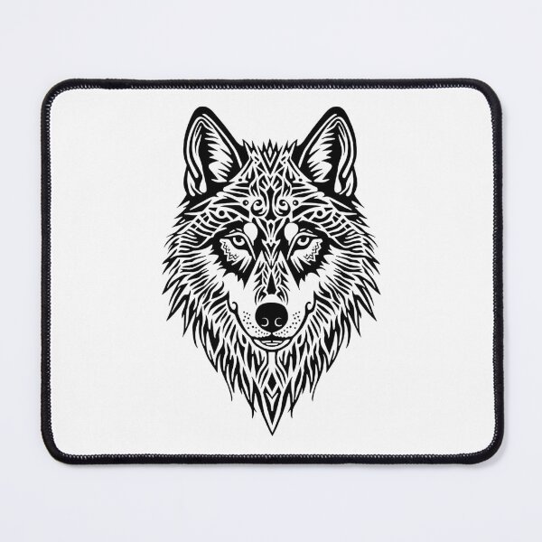 Item preview, Slavic Spirit Wolf - Folk Embroidery Style - Minimalist Animal Art designed and sold by YvkafromPoland.