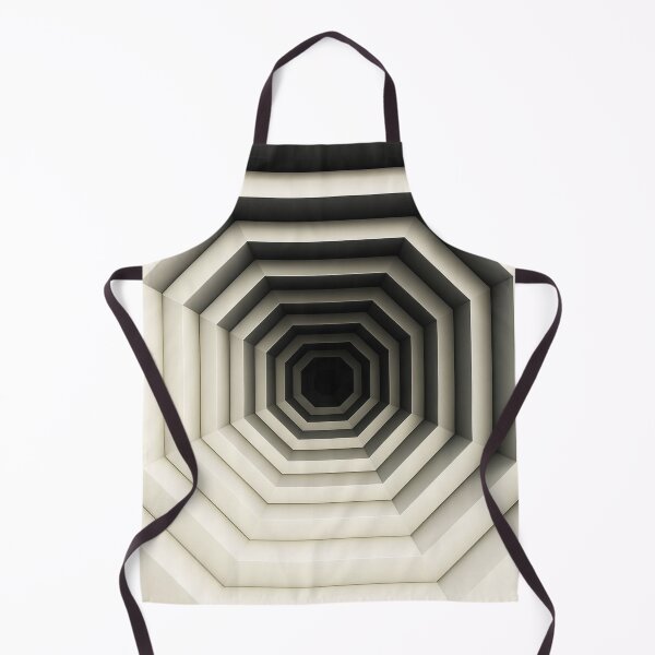 Item preview, Geometric Tunnel Illusion Art – Optical Depth, Concentric Octagons, Abstract 3D Perspective, Black White Grey Minimalist Design designed and sold by AnTartstudios.