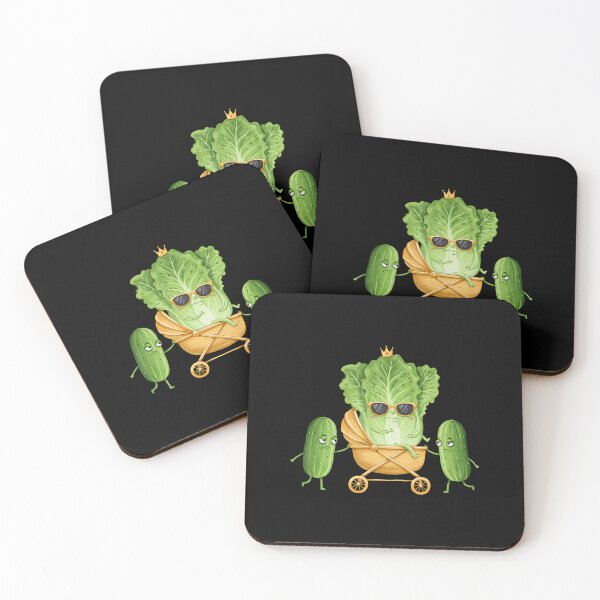 Item preview, Funny Lettuce And Cucumber Vegetable Humor Art designed and sold by kowaldtlbung.