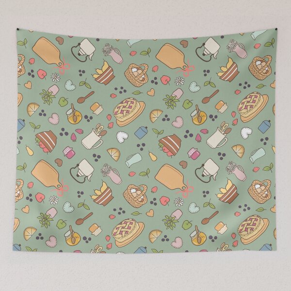 Item preview, Cottage Kitchen (Green) designed and sold by HarunaMcDesigns.