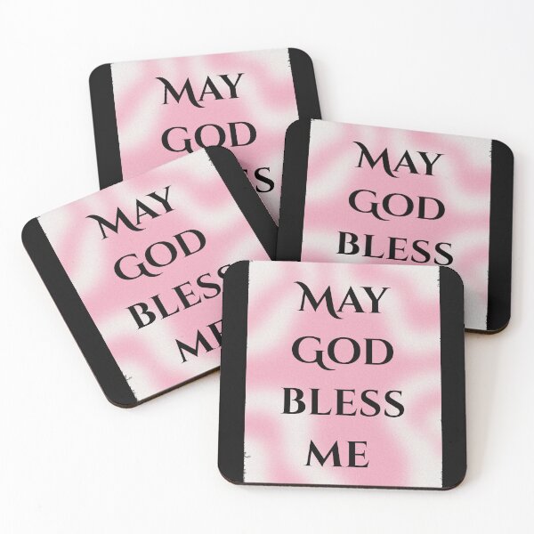 Item preview, May God Bless Me – Soft Pink Aesthetic Faith Quote designed and sold by Meenova Art.