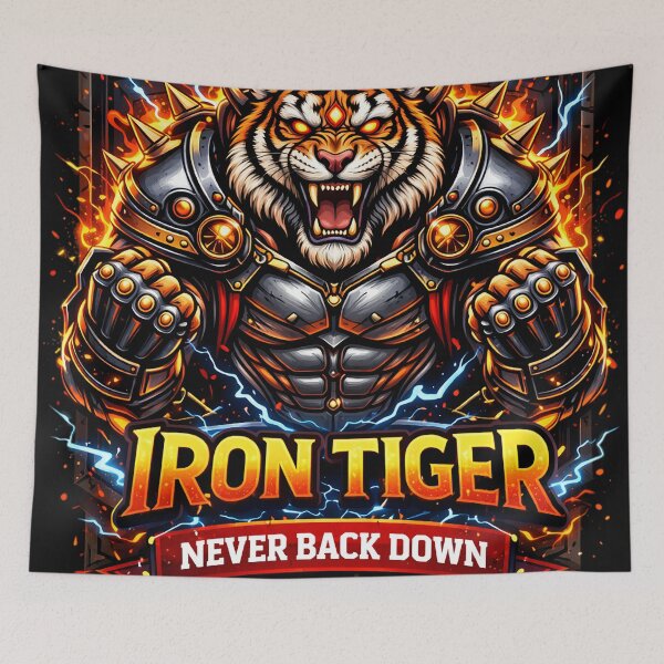 Item preview, Iron Tiger — Never Back Down | Powerful Streetwear Fantasy Animal Design designed and sold by SoulenCify.