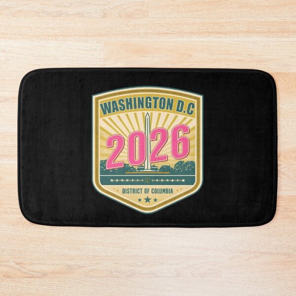 Item preview, Washington D.C. 2026 Retro Travel Badge T-Shirt Design with National Monument and Sunburst designed and sold by FestivityFinds.