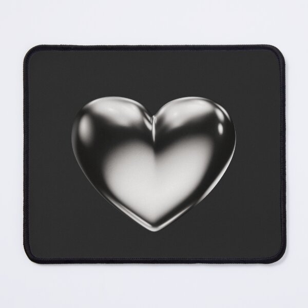 Item preview, chrome metal heart  designed and sold by yogurtmilk.