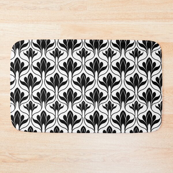 Item preview, Black and white floral print designed and sold by Anisha Vaz.