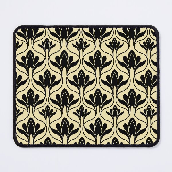 Item preview, Black and beige floral print designed and sold by Anisha Vaz.