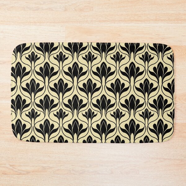 Item preview, Black and beige floral print  designed and sold by Anisha  Vaz.