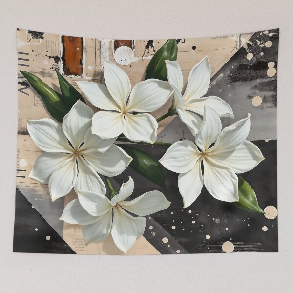 Item preview, Jasmine Flowers, Abstract Urban Collage designed and sold by SolaoLab.