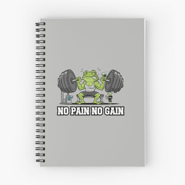 Item preview, No Pain No Gain Frog Weightlifting Funny Gym Motivation designed and sold by THE-DAILY-DRIPS.
