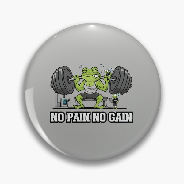Item preview, No Pain No Gain Frog Weightlifting Funny Gym Motivation designed and sold by THE-DAILY-DRIPS.