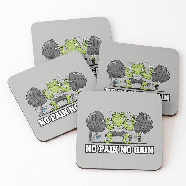 Item preview, No Pain No Gain Frog Weightlifting Funny Gym Motivation designed and sold by THE-DAILY-DRIPS.