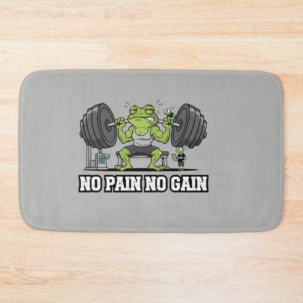 Item preview, No Pain No Gain Frog Weightlifting Funny Gym Motivation designed and sold by THE-DAILY-DRIPS.
