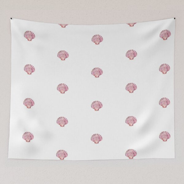 Item preview, Pink Seashell Summer Beach Aesthetic Print designed and sold by bellasaint.